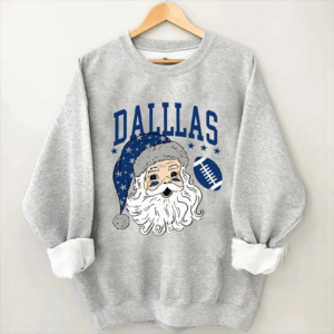Vintage Dallas Football Christmas Santa Sweatshirt