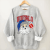 Vintage Buffalo Football Christmas Santa Sweatshirt