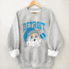 Vintage Detroit Football Christmas Santa Sweatshirt
